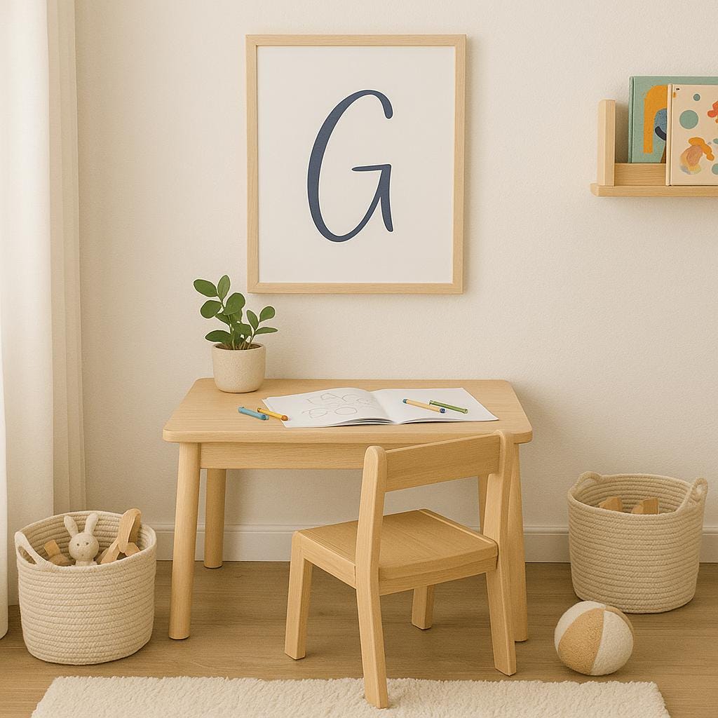 Pick Any 3 Alphabet Letters – Printable Wall Art Set in Navy Blue | A–Z Initial Prints | Digital Download for Nursery, Playroom or Kid Room
