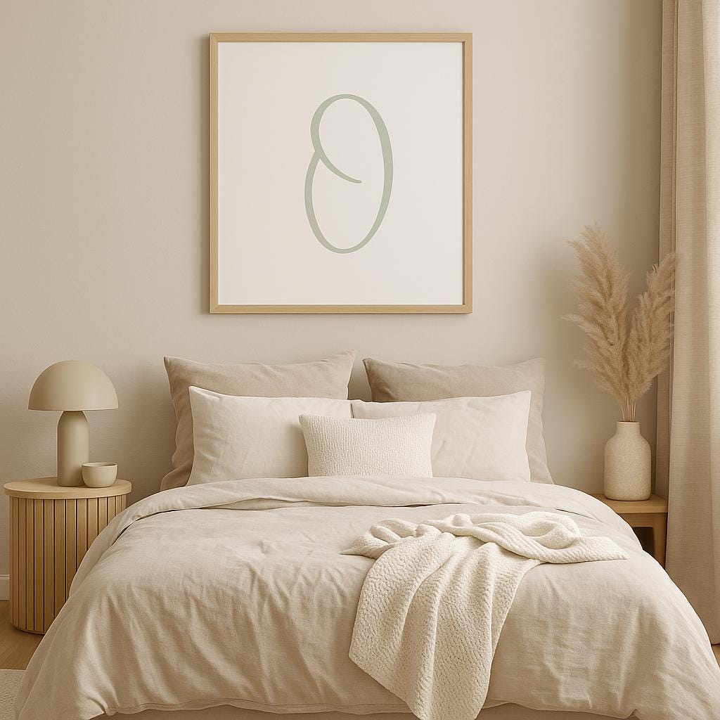 Letter O Printable Wall Art – Neutral Taupe, Sage Green, Navy & Grey | Digital Alphabet Print for Nursery, Playroom or Home Decor - 3 Sizes
