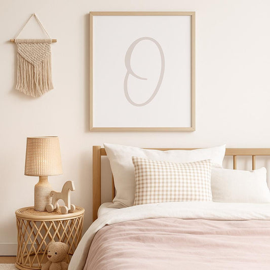 Letter O Wall Art Print | Taupe Initial Poster | Nursery Letter Print | Minimalist Typography Printable | A4, A3, 8x10 download
