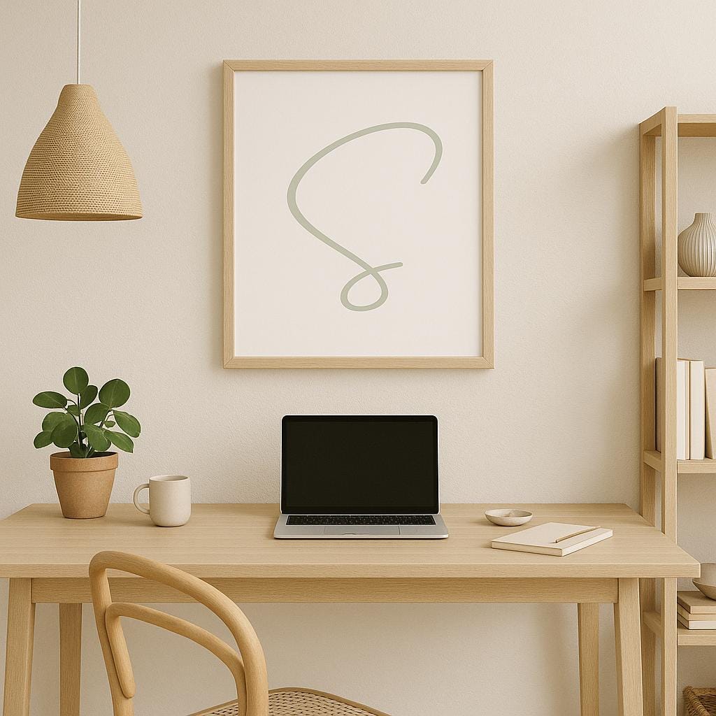 Letter S Wall Art Print | Sage Green Initial Poster | Nursery Letter Print | Minimalist Typography Printable | A4, A3, 8x10 download