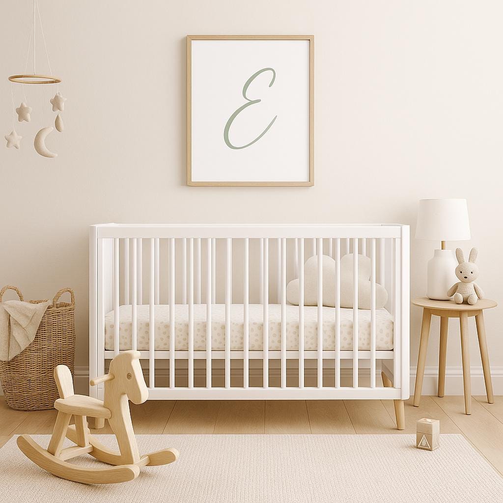 Pick Any 3 Alphabet Letters – Printable Wall Art Set in Sage Green | A–Z Initial Prints | Digital Download for Nursery, Playroom or Kid Room