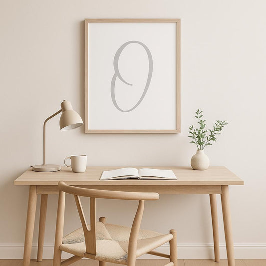 Letter O Wall Art Print | Grey Initial Poster | Nursery Letter Print | Minimalist Typography Printable | A4, A3, 8x10 download