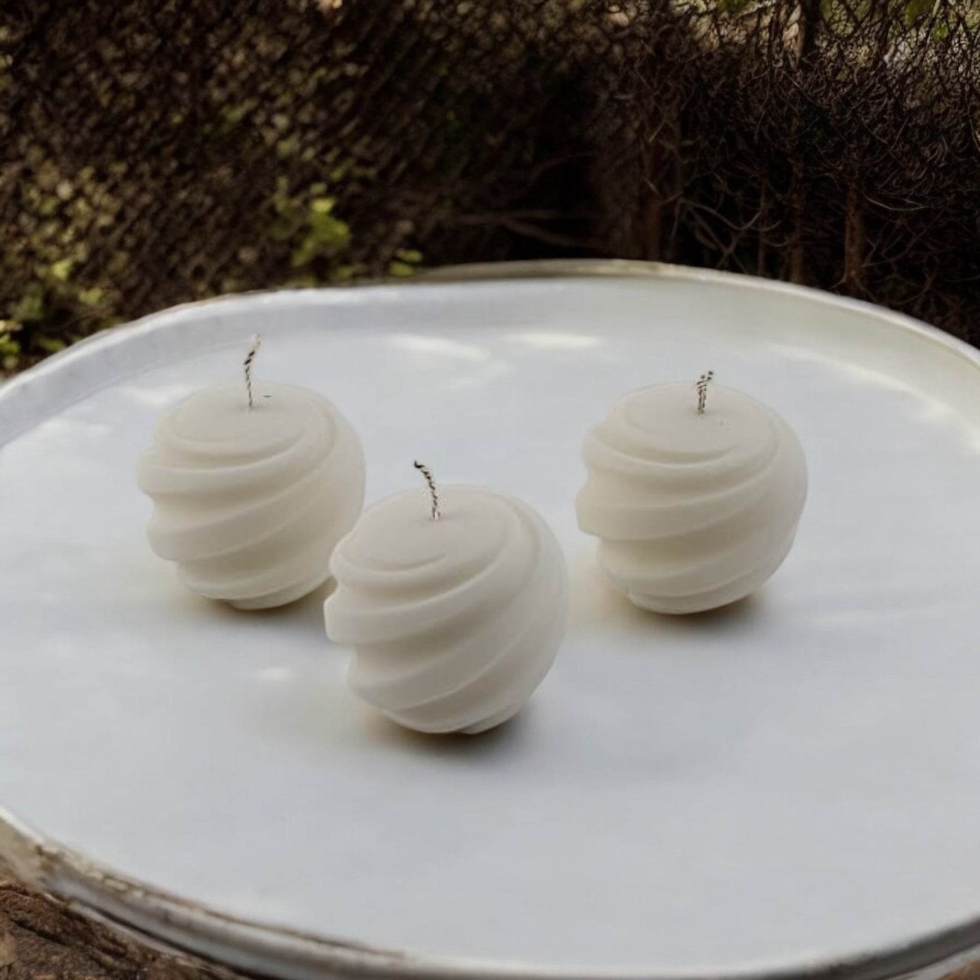 Twirl Orb Pillar Candles (Small) - Home at Number Twenty Two