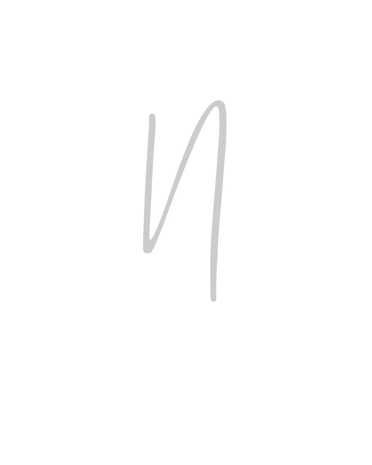Letter N Wall Art Print | Grey Initial Poster | Nursery Letter Print | Minimalist Typography Printable | A4, A3, 8x10 download