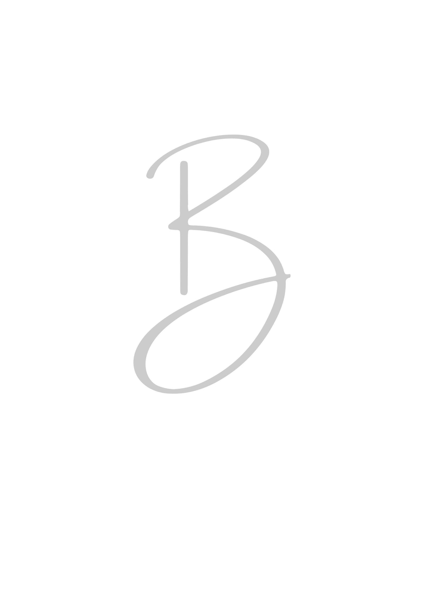 Letter B Wall Art Print | Grey Initial Poster | Nursery Letter Print | Minimalist Typography Printable | A4, A3, 8x10 download