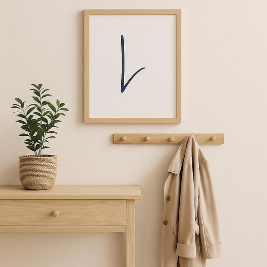 Letter L Wall Art Print | Navy Blue Initial Poster | Nursery Letter Print | Minimalist Typography Printable | A4, A3, 8x10 download