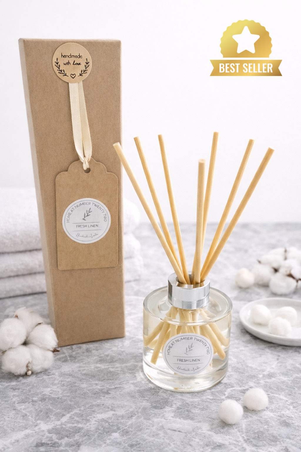 Fresh Linen Reed Diffuser – Home at Number Twenty Two